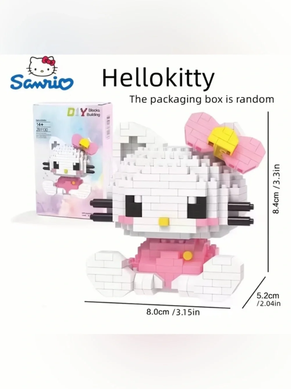 Sanrio Mini Building Block Figurines HELLO KITTY or KUROMI